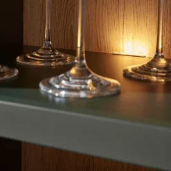 68x207x45 Landhaus Vitrine in Graugrün - Eylan^Wohnen Discount