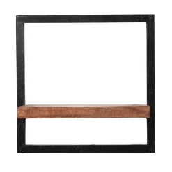 35x25x35 Loft-Wandregal mit Altmetall-Rahmen - Mendoza^Wohnen Outlet