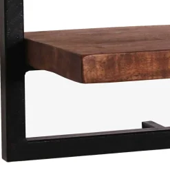 35x25x35 Loft-Wandregal mit Altmetall-Rahmen - Mendoza^Wohnen Outlet