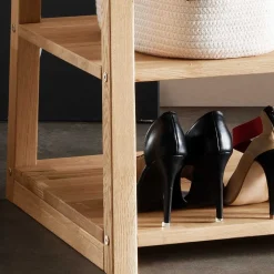 85x190x60 Massivholz Garderobenständer aus Eiche - Acneza^Wohnen Outlet