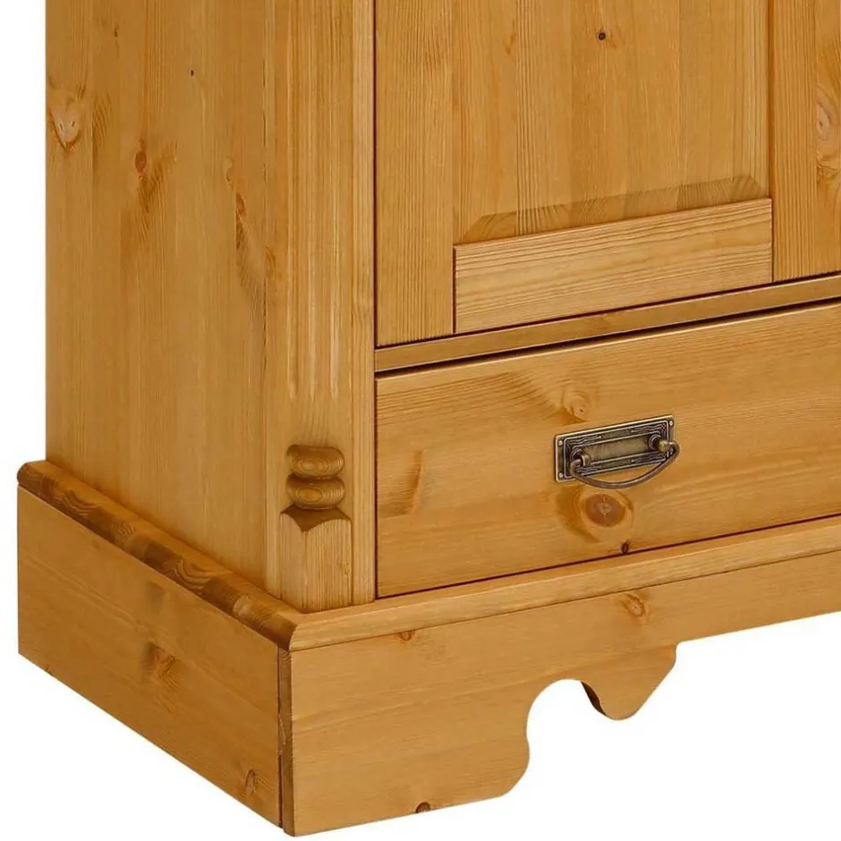 Wohnen 100x147x45 Massivholz Highboard im Landhaus Stil - Fausanda