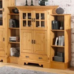 Wohnen 100x147x45 Massivholz Highboard im Landhaus Stil - Fausanda