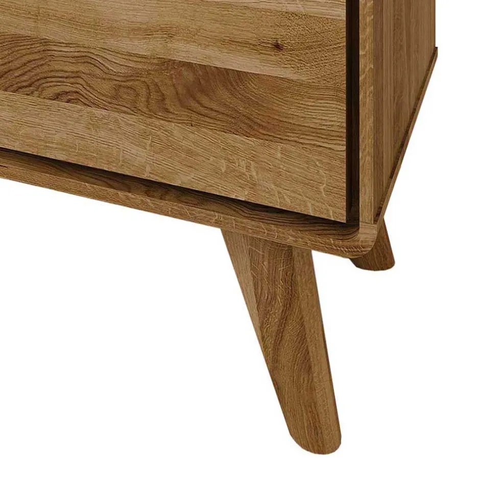 Wohnen 220x48x40 Massivholz TV Board in Natur geölt - Eavy