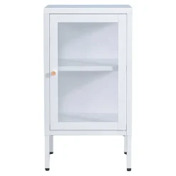 38x70x35 Metall Schrank mit Glas Tür - Keyva^Wohnen Discount