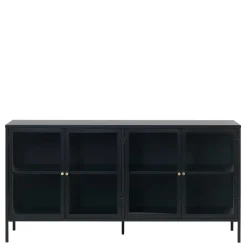 Wohnen 170x85x40 Metall Sideboard mit vier Glastüren - Butoaie