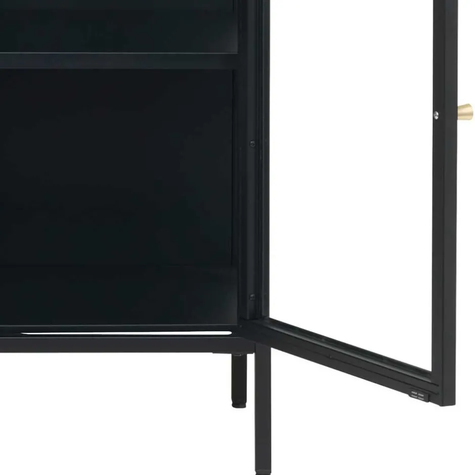 Wohnen 170x85x40 Metall Sideboard mit vier Glastüren - Butoaie