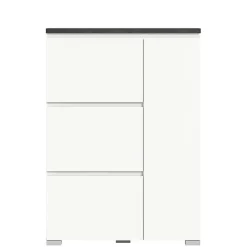 Wohnen 95x127x18 Midi Schuhschrank mit drei Klappen & Tür - Suad