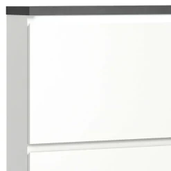 Wohnen 95x127x18 Midi Schuhschrank mit drei Klappen & Tür - Suad