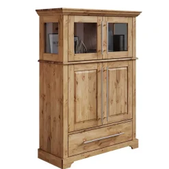 94x133x39 Modern Country Highboard aus Kiefer massiv - Noellisa^Wohnen Best