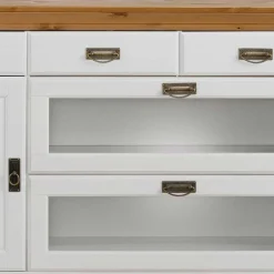 Wohnen 180x84x84 Moderne Anrichte in Weiß & Honig - Brasivon