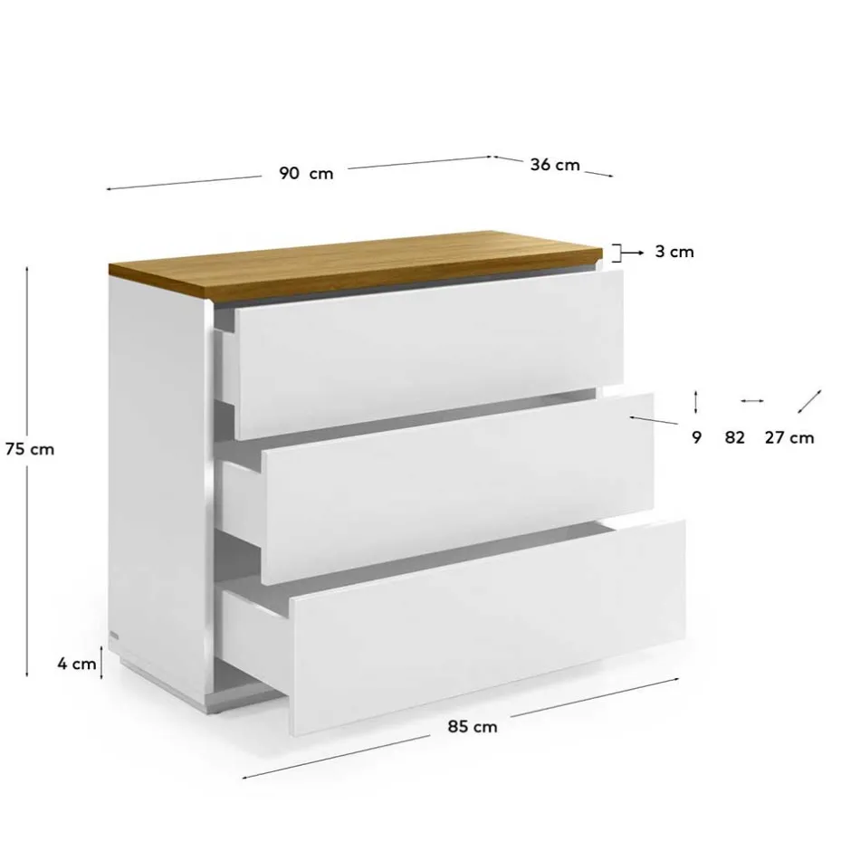 90x75x36 Moderne Kommode mit Push to open - Vintilias^Wohnen