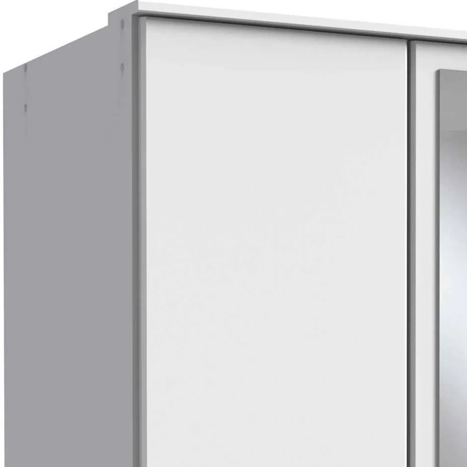 179x199x58 Moderner Kleiderschrank in Weiß mit Spiegeln - Cador^Wohnen Discount