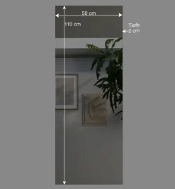 Wohnen 50x110x2 Moderner Spiegel rahmenlos - Castalla