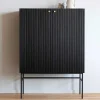 100x140x40 Modernes Highboard in Schwarz - Gragano^Wohnen Discount