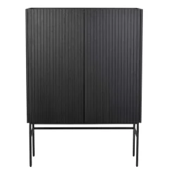 100x140x40 Modernes Highboard in Schwarz - Gragano^Wohnen Discount