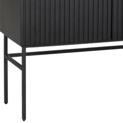 100x140x40 Modernes Highboard in Schwarz - Gragano^Wohnen Discount