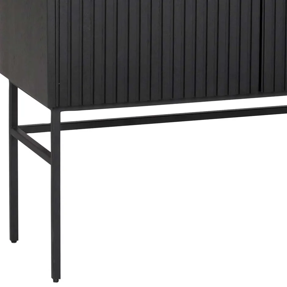 100x140x40 Modernes Highboard in Schwarz - Gragano^Wohnen Discount