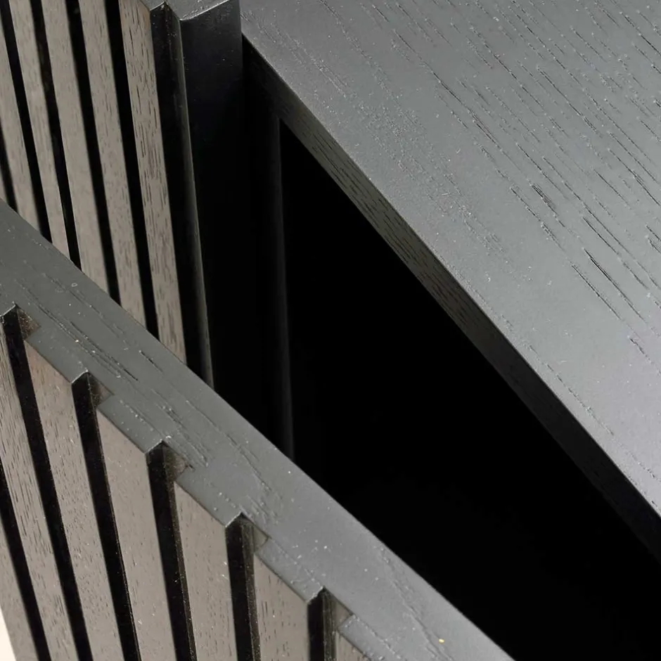 100x140x40 Modernes Highboard in Schwarz - Gragano^Wohnen Discount