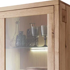 103x148x40 Modernes Holz-Highboard mit Glaseinsatz - Embleys^Wohnen Hot