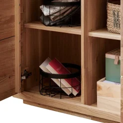 103x148x40 Modernes Holz-Highboard mit Glaseinsatz - Embleys^Wohnen Hot