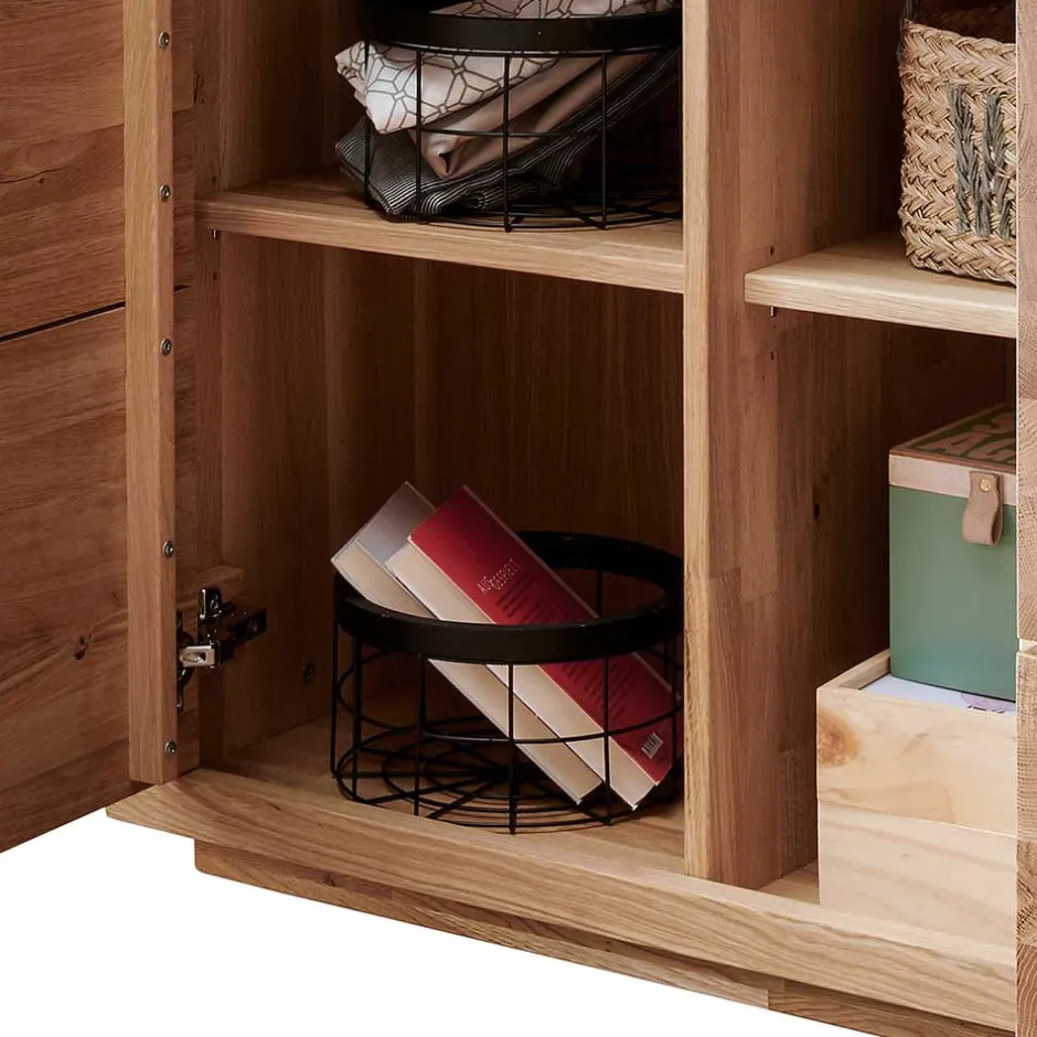 103x148x40 Modernes Holz-Highboard mit Glaseinsatz - Embleys^Wohnen Hot