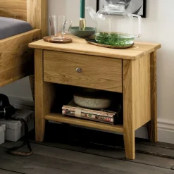 47x50x37 Nachtkommode aus Wildeiche Massivholz - Cilian^Wohnen