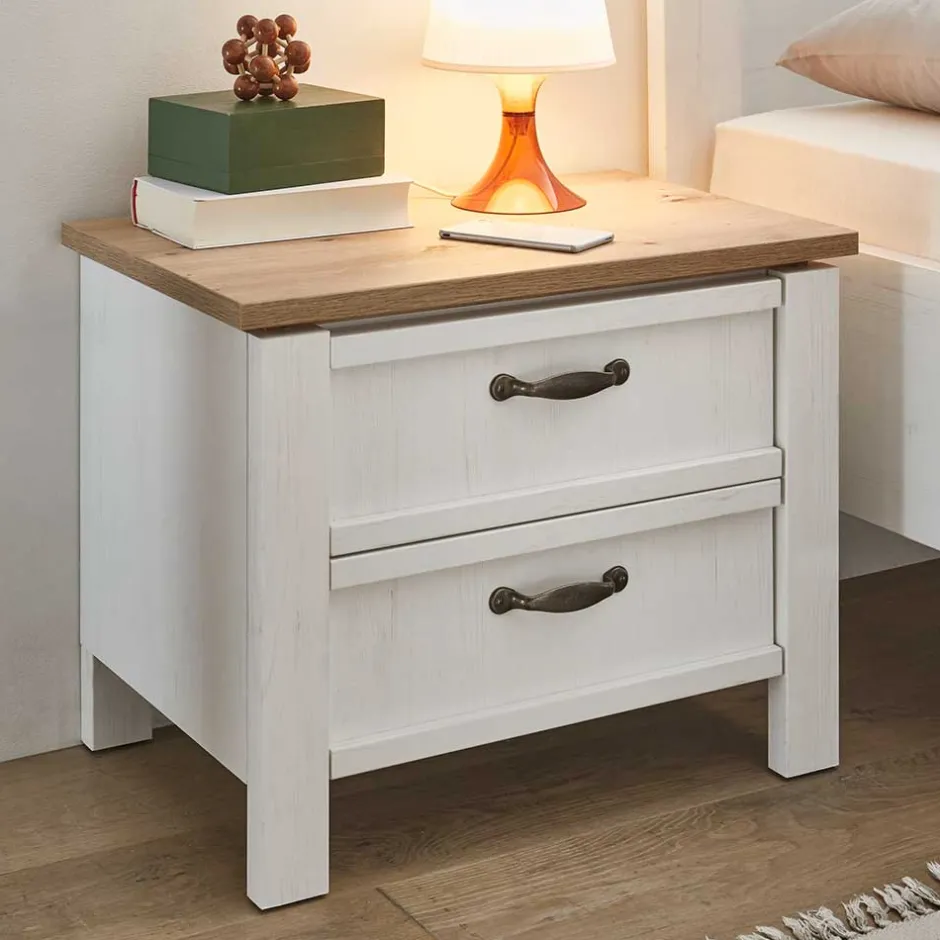 62x50x41 Nachtkommode im Landhausstil - Malvissa^Wohnen Best