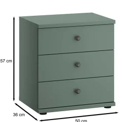 50x57x36 Nachtkommode in Graugrün - Rajavo^Wohnen Sale