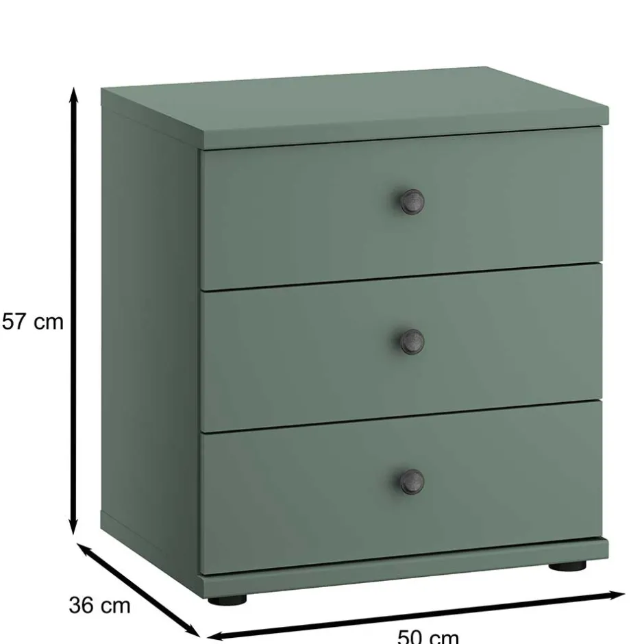 50x57x36 Nachtkommode in Graugrün - Rajavo^Wohnen Sale