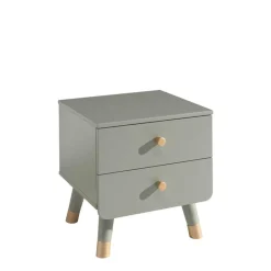 44x46x40 Nachtkommode in Graugrün & Gold - Ofmany^Wohnen Discount