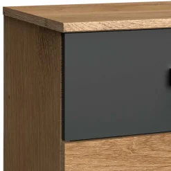 Wohnen 52x58x38 Nachtkommode in Plankeneiche Optik - Enegal
