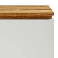 Wohnen 48x59x40 Nachtkommode in Weiß & Eiche - Sennpa