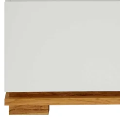 Wohnen 48x59x40 Nachtkommode in Weiß & Eiche - Sennpa