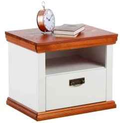 52x40x37 Nachtkommode in Weiß & Kirschbaum - Vendirai^Wohnen Hot