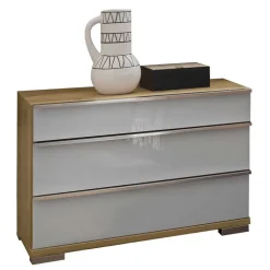 60x48x42 Nachtkommode in Weiß Glas - Nuetran^Wohnen Clearance