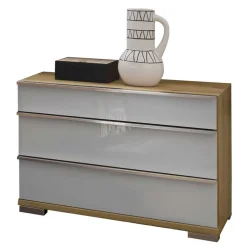 60x48x42 Nachtkommode in Weiß Glas - Nuetran^Wohnen Clearance