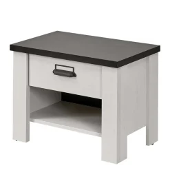 Wohnen 60x46x39 Nachtkommode mit Fach und Schublade - Tramos