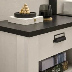 Wohnen 60x46x39 Nachtkommode mit Fach und Schublade - Tramos