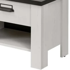 Wohnen 60x46x39 Nachtkommode mit Fach und Schublade - Tramos