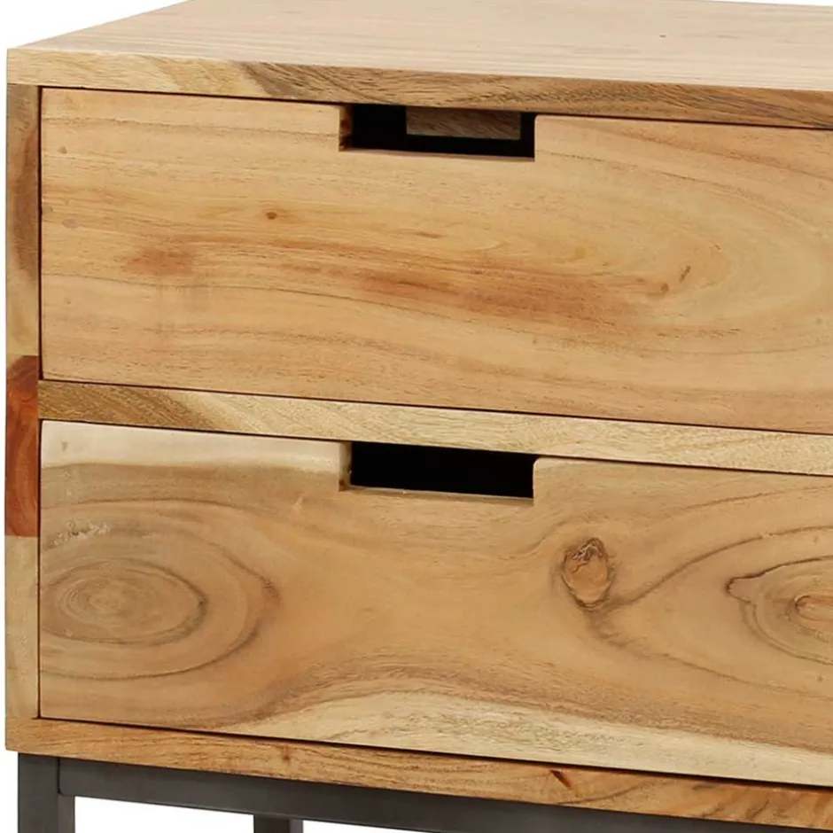 Wohnen 40x60x30 Nachtkommode mit Metallgestell - Babra