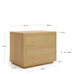 53x44x36 Nachtkommode mit Sockel - Elastian^Wohnen Clearance