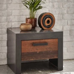 Wohnen 55x45x43 Nachtkommode mit Wangengestell - Timuras