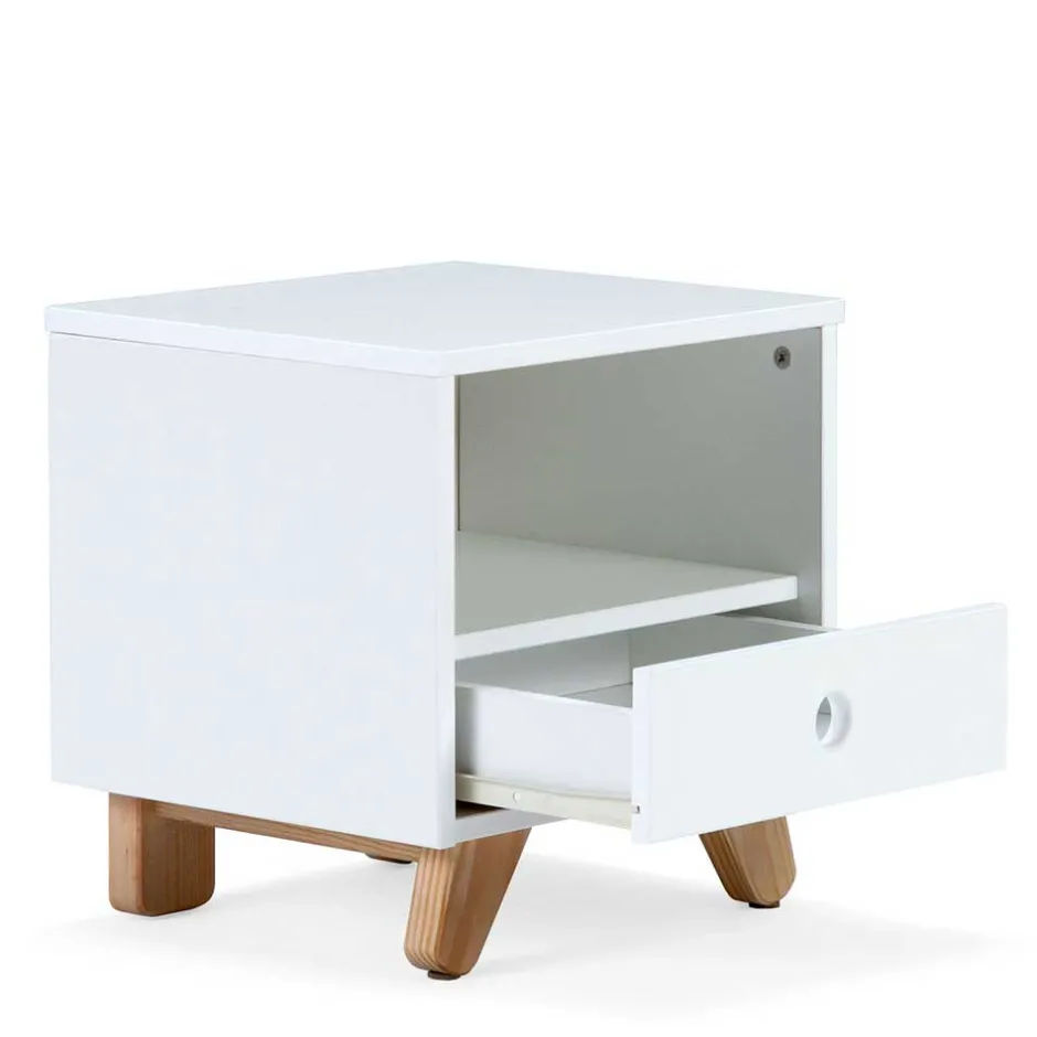 40x40x35 Nachtschrank mit Fach & Schublade - Kinfada^Wohnen Online