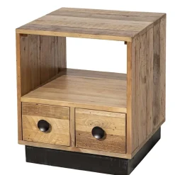 45x50x45 Nachttisch aus Recyclingholz - Dulcinus^Wohnen Online