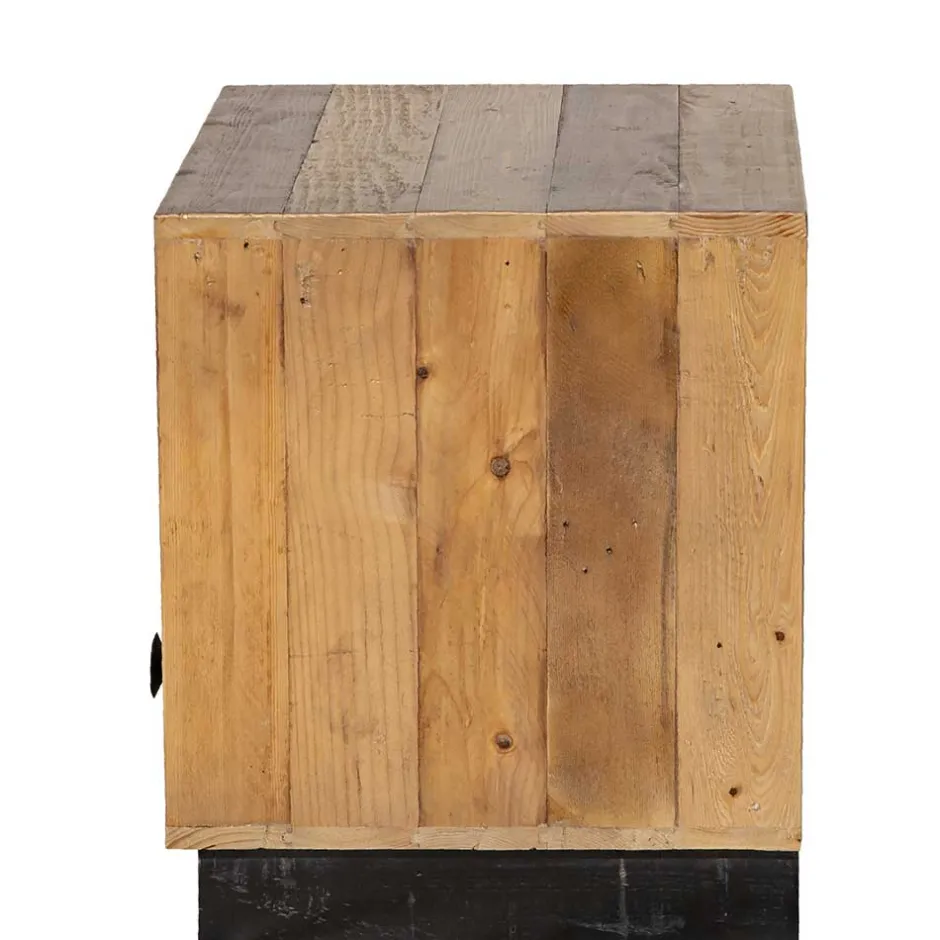 45x50x45 Nachttisch aus Recyclingholz - Dulcinus^Wohnen Online