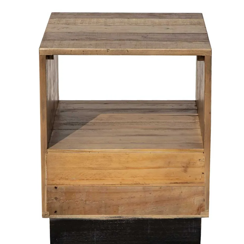 45x50x45 Nachttisch aus Recyclingholz - Dulcinus^Wohnen Online