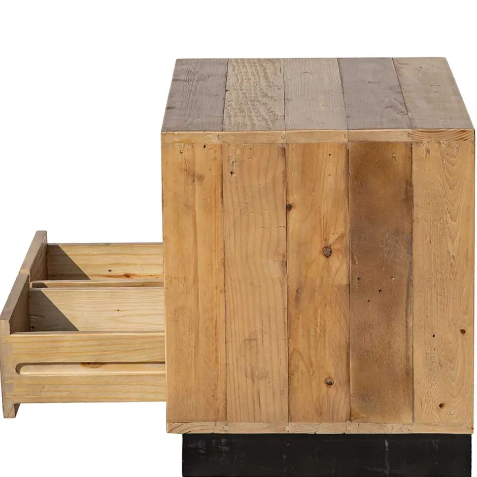 45x50x45 Nachttisch aus Recyclingholz - Dulcinus^Wohnen Online