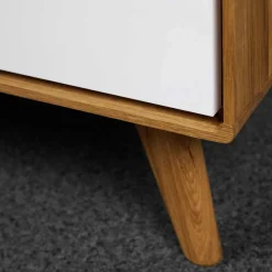 Wohnen 47x33x30 Nachttisch mit Schublade in Weiß - Diesta