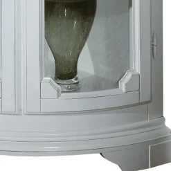 Wohnen 52x112x52 Niedrige Eckvitrine im Vintage Look - Zarinas