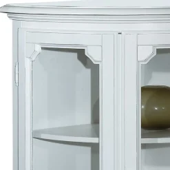 Wohnen 52x112x52 Niedrige Eckvitrine im Vintage Look - Zarinas